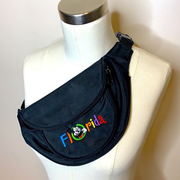 Disney Other - Disney | Florida Black Mickey Mouse Fannypack Disney Collection Fashion Belt Bag